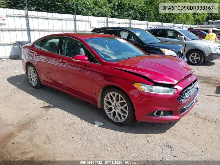 2013 Ford Fusion Titanium VIN: 3FA6P0D98DR333167 Lot: 39914722