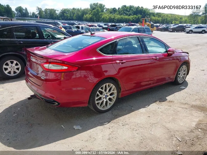 3FA6P0D98DR333167 2013 Ford Fusion Titanium