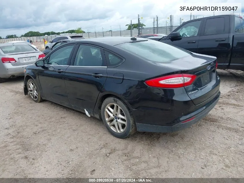 2013 Ford Fusion Se VIN: 3FA6P0HR1DR159047 Lot: 39920538