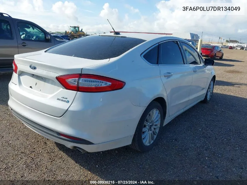 2013 Ford Fusion Hybrid Se VIN: 3FA6P0LU7DR134049 Lot: 39930215