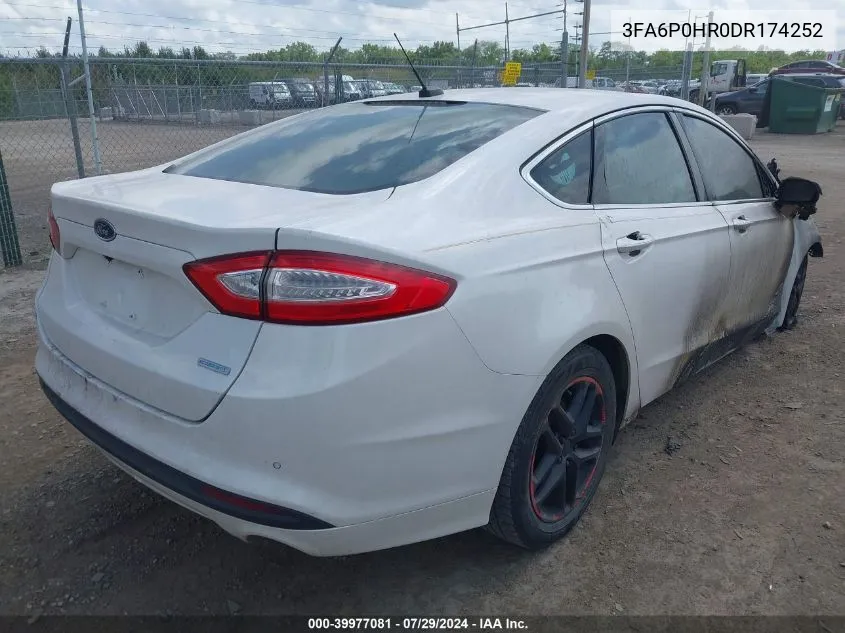 2013 Ford Fusion Se VIN: 3FA6P0HR0DR174252 Lot: 39977081