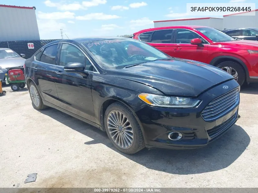 2013 Ford Fusion Titanium VIN: 3FA6P0K99DR268445 Lot: 39979262