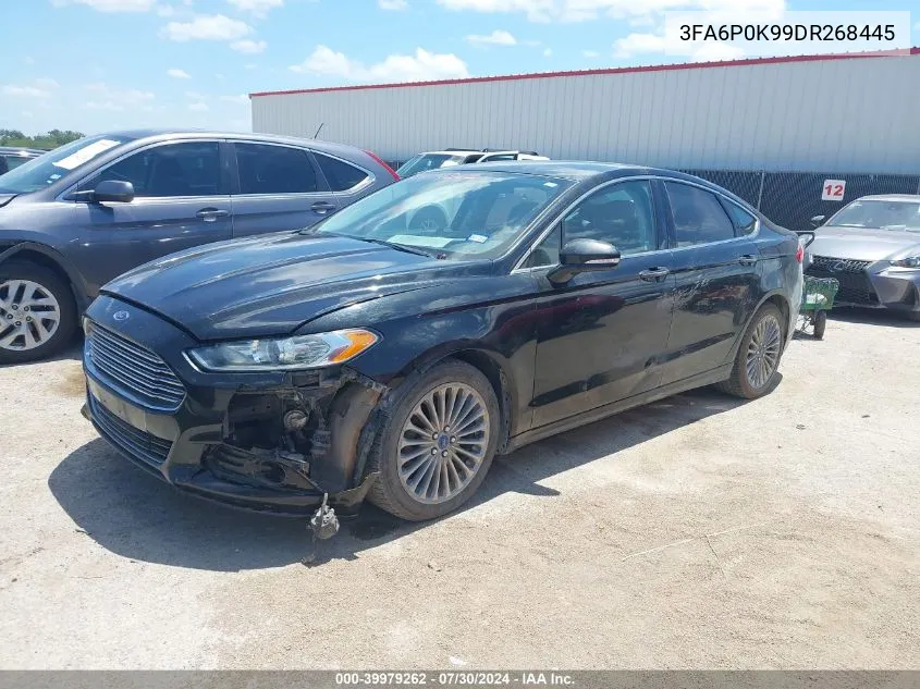 2013 Ford Fusion Titanium VIN: 3FA6P0K99DR268445 Lot: 39979262