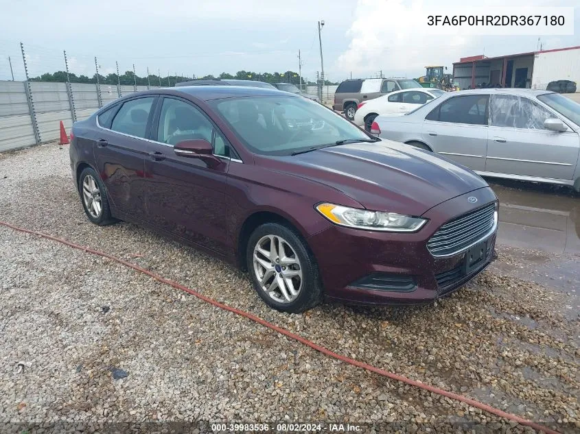 2013 Ford Fusion Se VIN: 3FA6P0HR2DR367180 Lot: 39983536