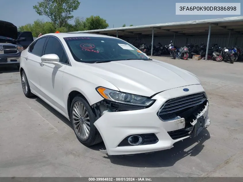 2013 Ford Fusion Titanium VIN: 3FA6P0K90DR386898 Lot: 39984832