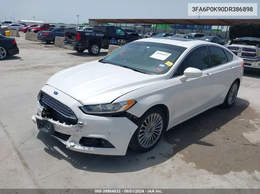 2013 Ford Fusion Titanium VIN: 3FA6P0K90DR386898 Lot: 39984832