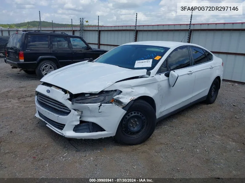 3FA6P0G72DR297146 2013 Ford Fusion S