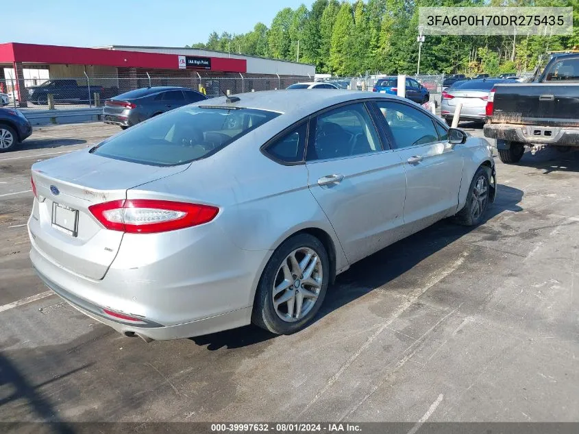 2013 Ford Fusion Se VIN: 3FA6P0H70DR275435 Lot: 39997632