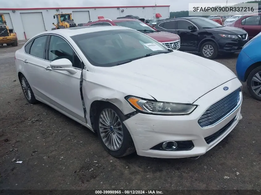 2013 Ford Fusion Titanium VIN: 3FA6P0K90DR337216 Lot: 39998965