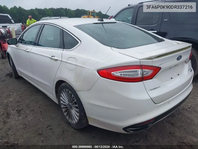 2013 Ford Fusion Titanium VIN: 3FA6P0K90DR337216 Lot: 39998965