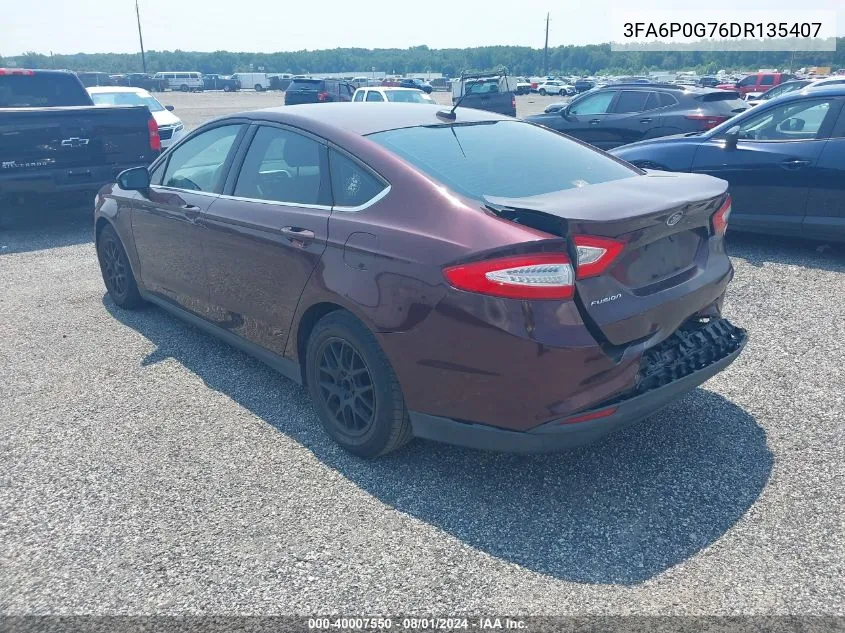 3FA6P0G76DR135407 2013 Ford Fusion S