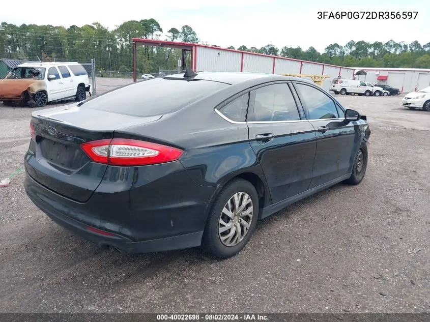 3FA6P0G72DR356597 2013 Ford Fusion S