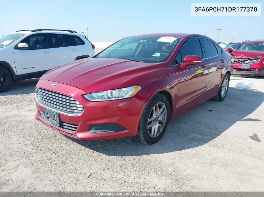 2013 Ford Fusion Se VIN: 3FA6P0H71DR177370 Lot: 40033310