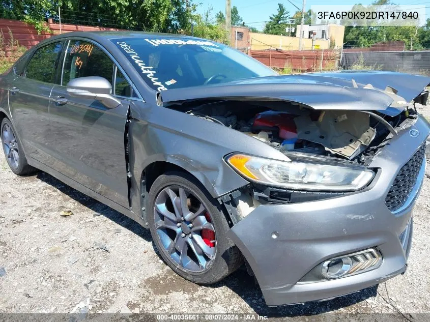 3FA6P0K92DR147840 2013 Ford Fusion Titanium