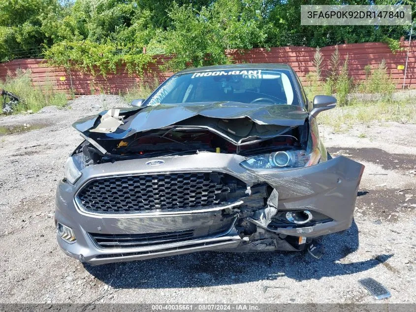 3FA6P0K92DR147840 2013 Ford Fusion Titanium