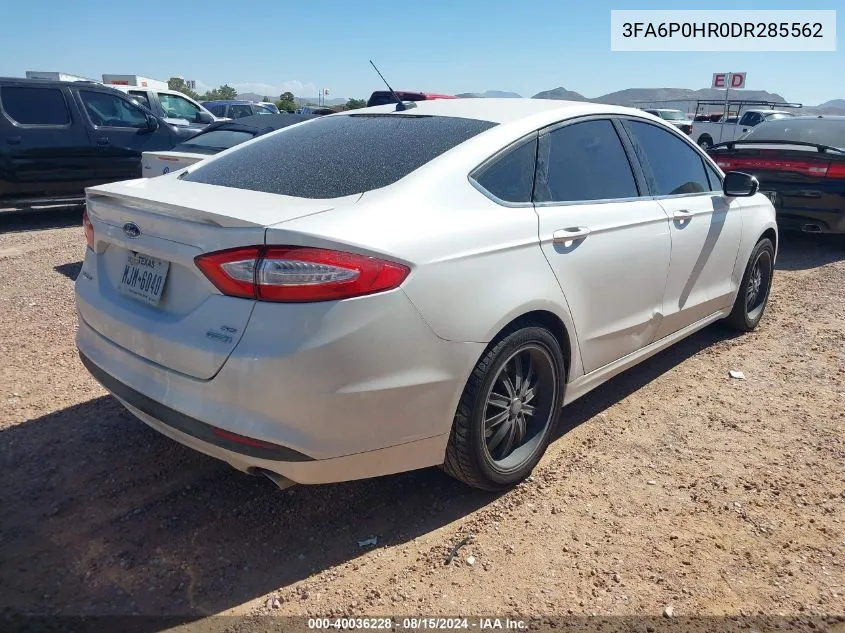 2013 Ford Fusion Se VIN: 3FA6P0HR0DR285562 Lot: 40036228