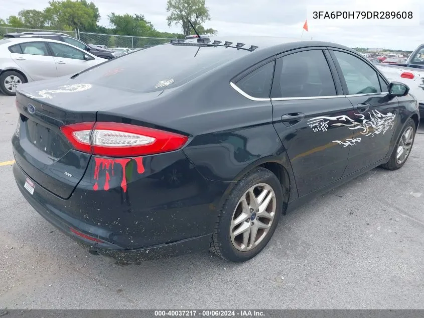 2013 Ford Fusion Se VIN: 3FA6P0H79DR289608 Lot: 40037217