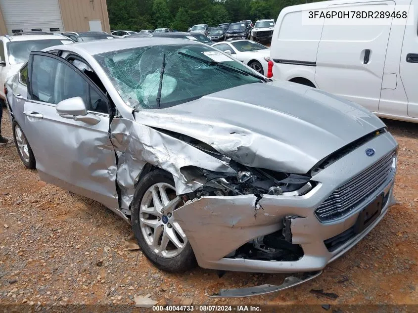 2013 Ford Fusion Se VIN: 3FA6P0H78DR289468 Lot: 40044733