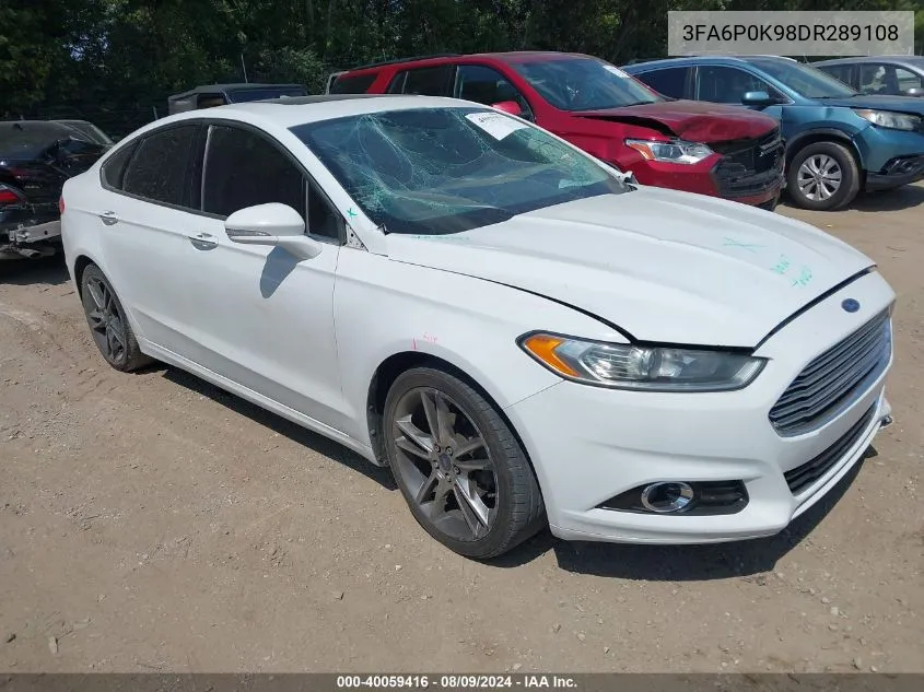 3FA6P0K98DR289108 2013 Ford Fusion Titanium