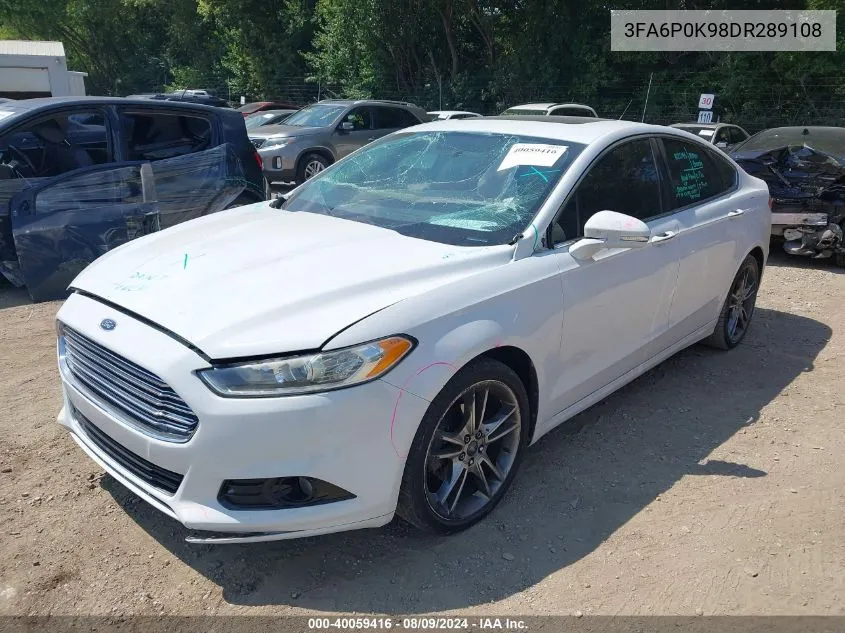 3FA6P0K98DR289108 2013 Ford Fusion Titanium