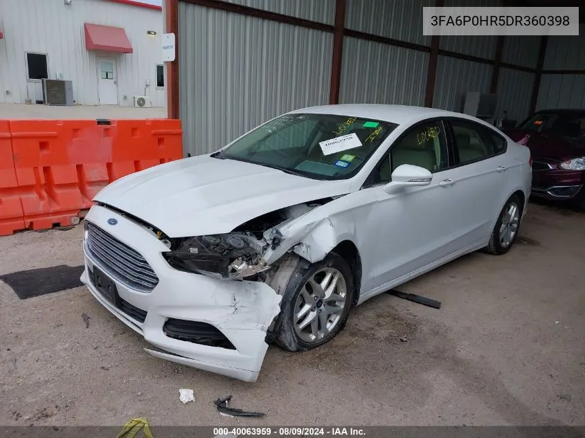 3FA6P0HR5DR360398 2013 Ford Fusion Se