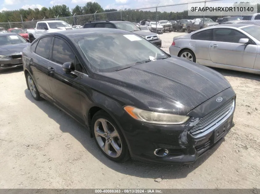 2013 Ford Fusion Se VIN: 3FA6P0HRXDR110140 Lot: 40088383