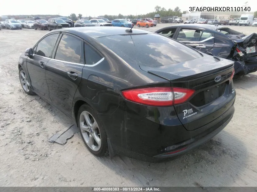 2013 Ford Fusion Se VIN: 3FA6P0HRXDR110140 Lot: 40088383