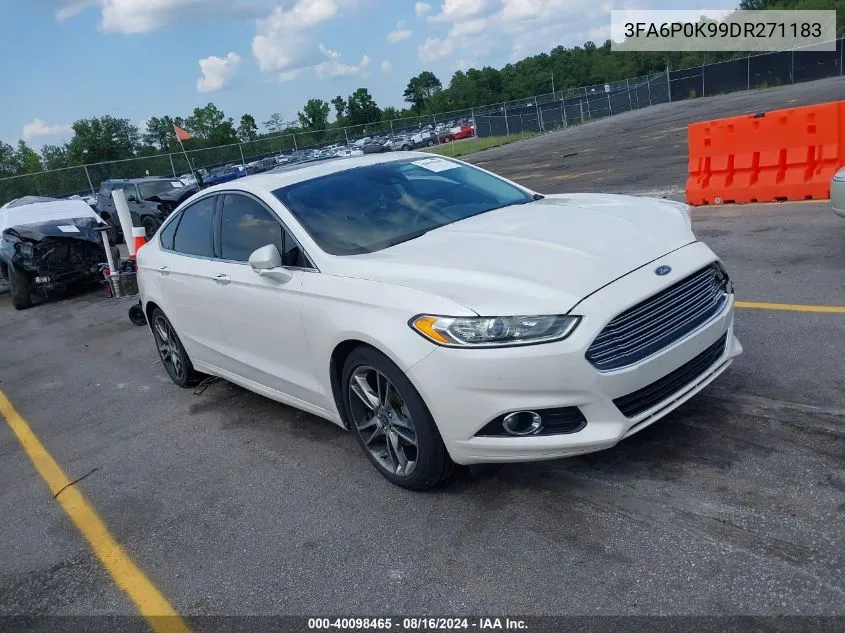 2013 Ford Fusion Titanium VIN: 3FA6P0K99DR271183 Lot: 40098465