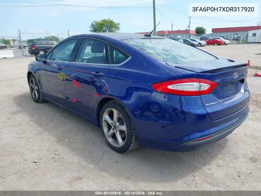 3FA6P0H7XDR317920 2013 Ford Fusion Se