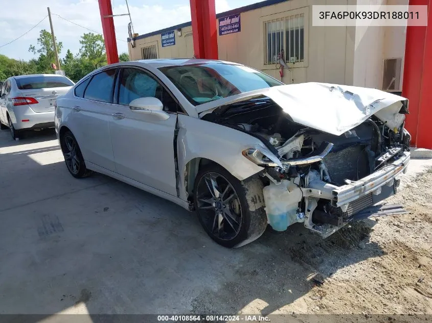 3FA6P0K93DR188011 2013 Ford Fusion Titanium