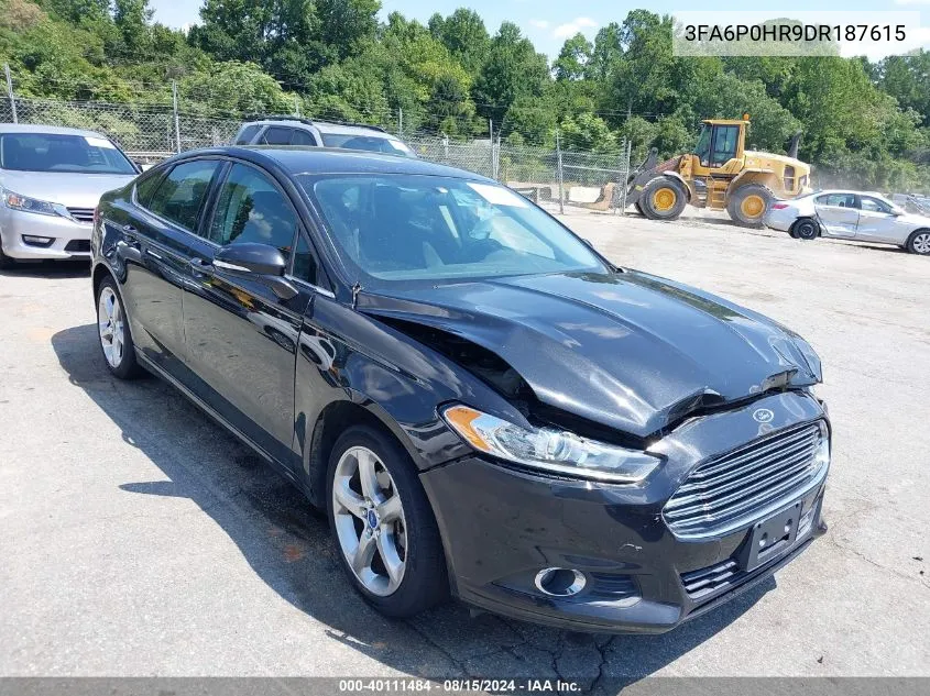 2013 Ford Fusion Se VIN: 3FA6P0HR9DR187615 Lot: 40111484