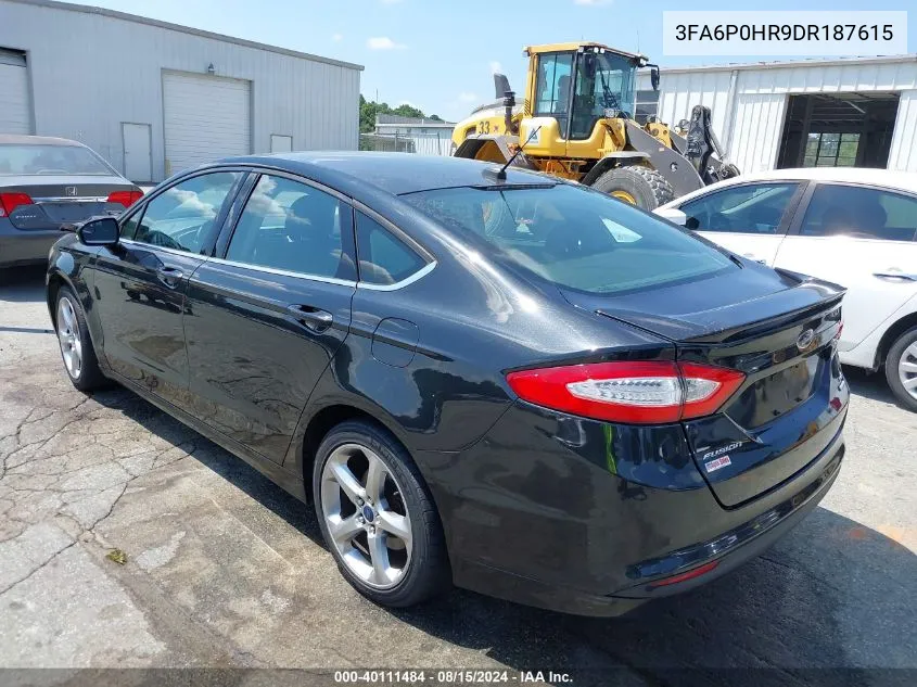 2013 Ford Fusion Se VIN: 3FA6P0HR9DR187615 Lot: 40111484