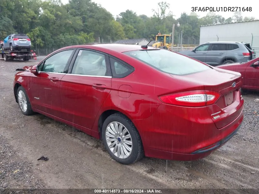 2013 Ford Fusion Hybrid Se VIN: 3FA6P0LU1DR271648 Lot: 40114573