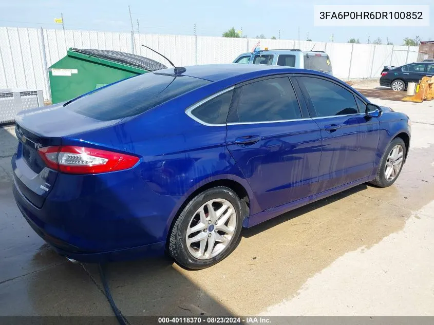 3FA6P0HR6DR100852 2013 Ford Fusion Se