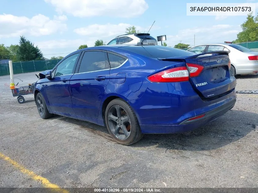 2013 Ford Fusion Se VIN: 3FA6P0HR4DR107573 Lot: 40138296