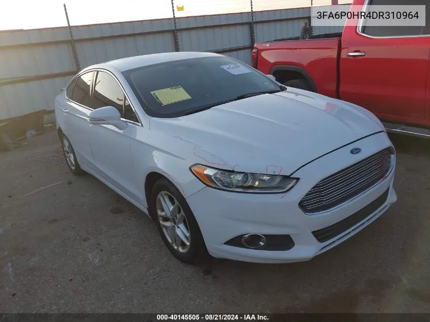 2013 Ford Fusion Se VIN: 3FA6P0HR4DR310964 Lot: 40145505