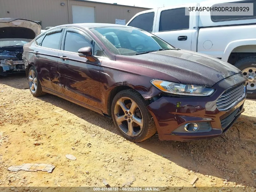 2013 Ford Fusion Se VIN: 3FA6P0HR0DR288929 Lot: 40158757