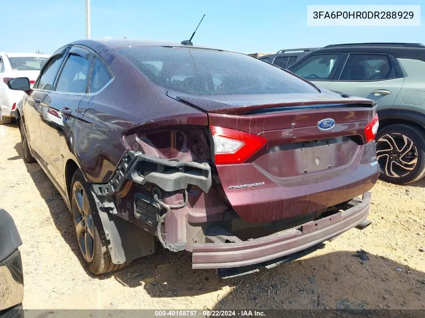 3FA6P0HR0DR288929 2013 Ford Fusion Se