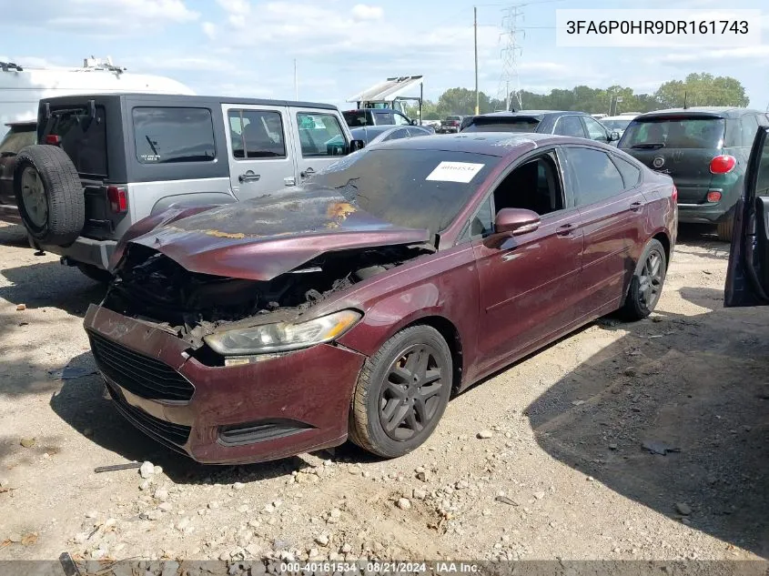 2013 Ford Fusion Se VIN: 3FA6P0HR9DR161743 Lot: 40161534