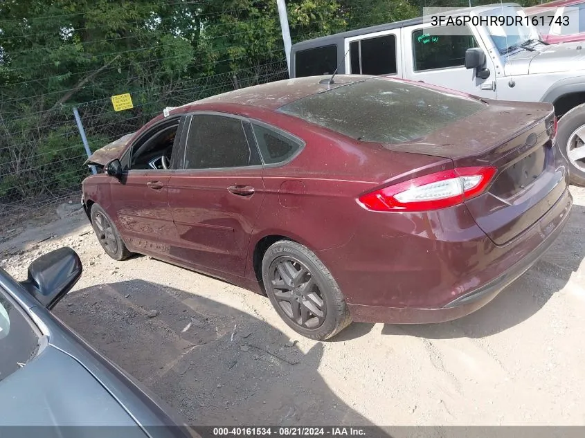 2013 Ford Fusion Se VIN: 3FA6P0HR9DR161743 Lot: 40161534