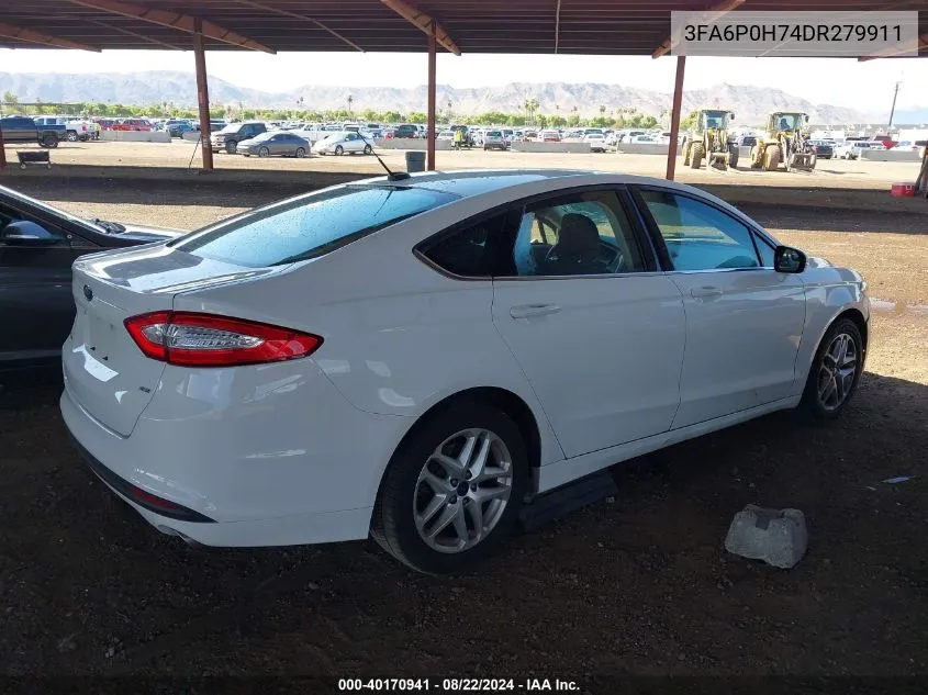 2013 Ford Fusion Se VIN: 3FA6P0H74DR279911 Lot: 40170941