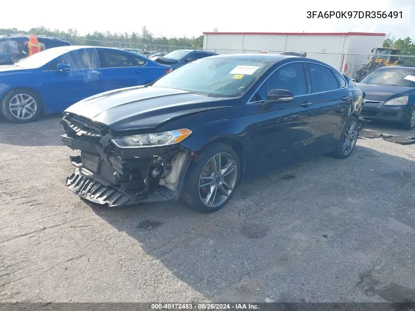 3FA6P0K97DR356491 2013 Ford Fusion Titanium