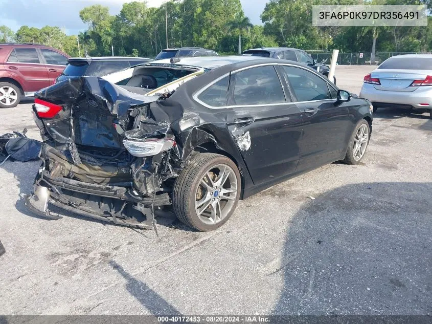 3FA6P0K97DR356491 2013 Ford Fusion Titanium