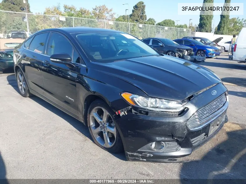 3FA6P0LU4DR170247 2013 Ford Fusion Hybrid Se