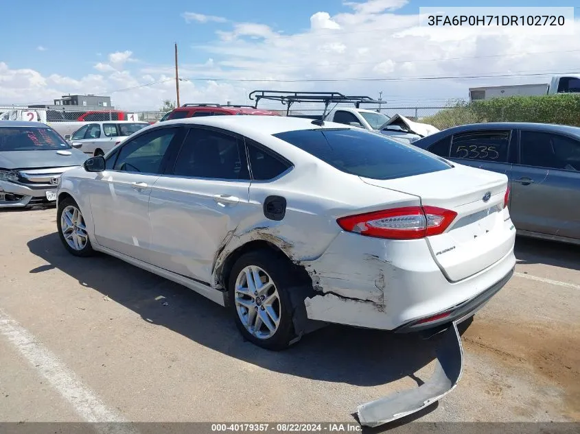 2013 Ford Fusion Se VIN: 3FA6P0H71DR102720 Lot: 40179357