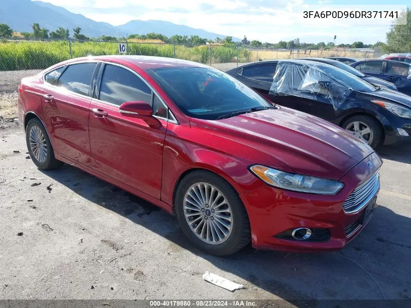 2013 Ford Fusion Titanium VIN: 3FA6P0D96DR371741 Lot: 40179880