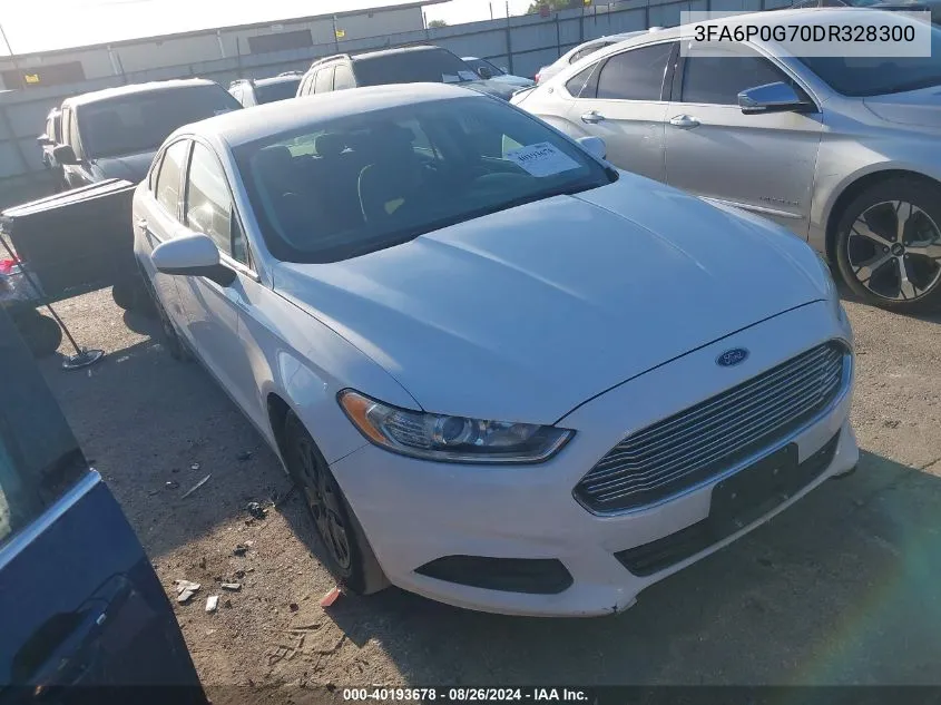 2013 Ford Fusion S VIN: 3FA6P0G70DR328300 Lot: 40193678