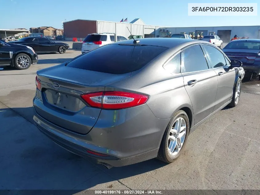 2013 Ford Fusion Se VIN: 3FA6P0H72DR303235 Lot: 40199176