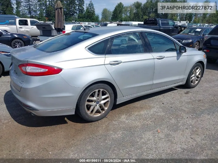 2013 Ford Fusion Se VIN: 3FA6P0HR0DR227872 Lot: 40199511