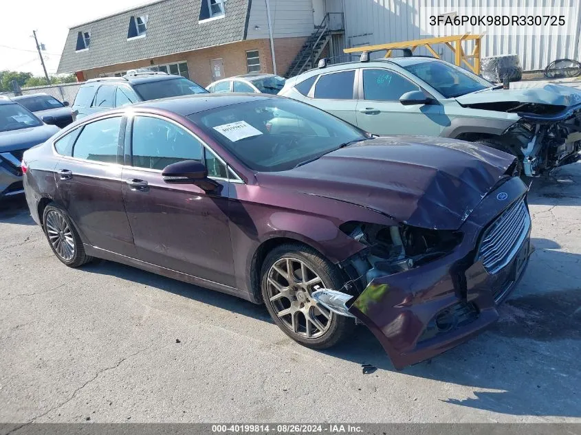 2013 Ford Fusion Titanium VIN: 3FA6P0K98DR330725 Lot: 40199814